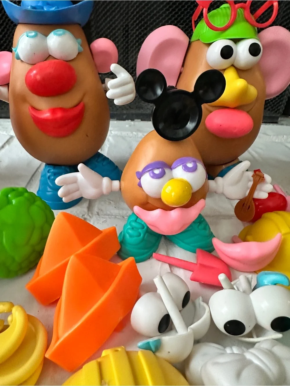 Mr. Mrs. Baby Potato Head Accessories Disney Lot 7 Large 4 Small Mickey Mouse